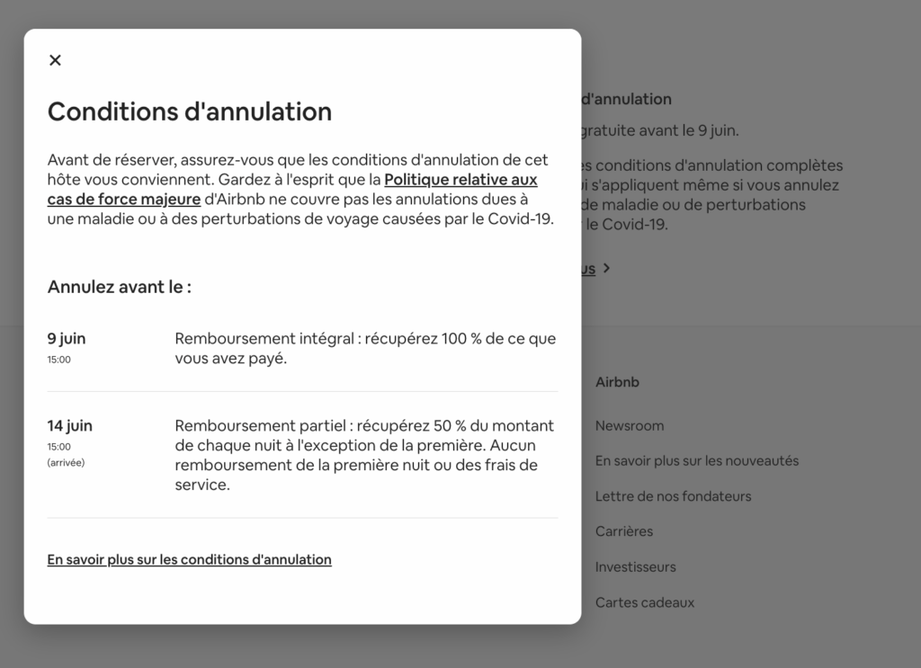 en savoir plus sur les conditions d'annulations